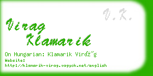 virag klamarik business card